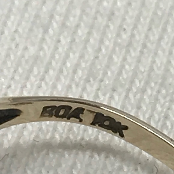 Antique Art Deco 10K Gold Setting Flowers Filigree Decoration Setting Ring 6.25 - Picture 6 of 14